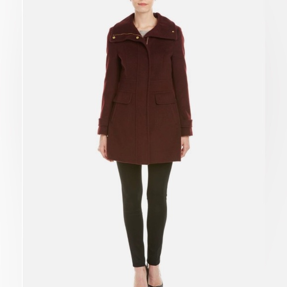 Cole Haan Signature Slick Wool Blend Coat - Picture 3 of 14